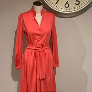 Vintage Coral Day Dress